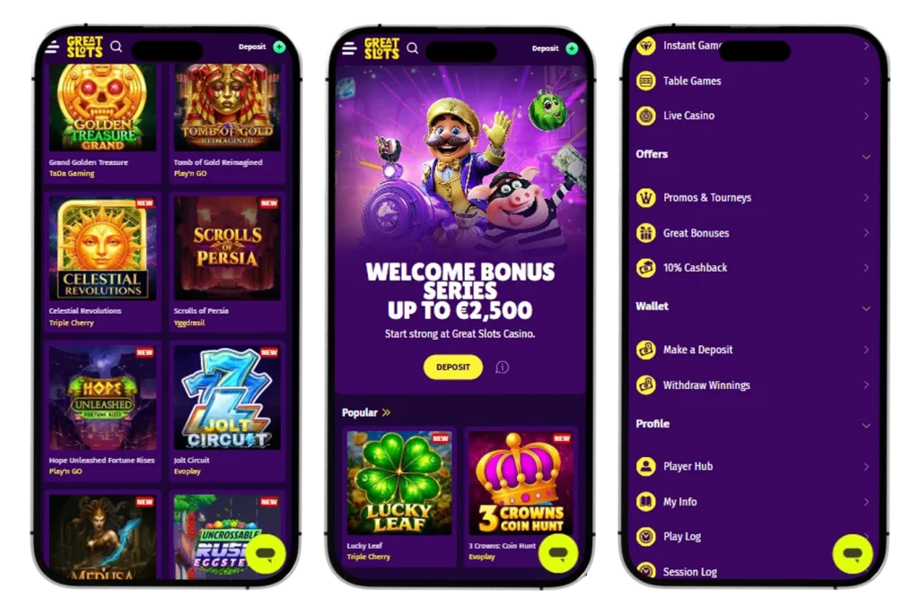 Great Slots Casino Mobile Version