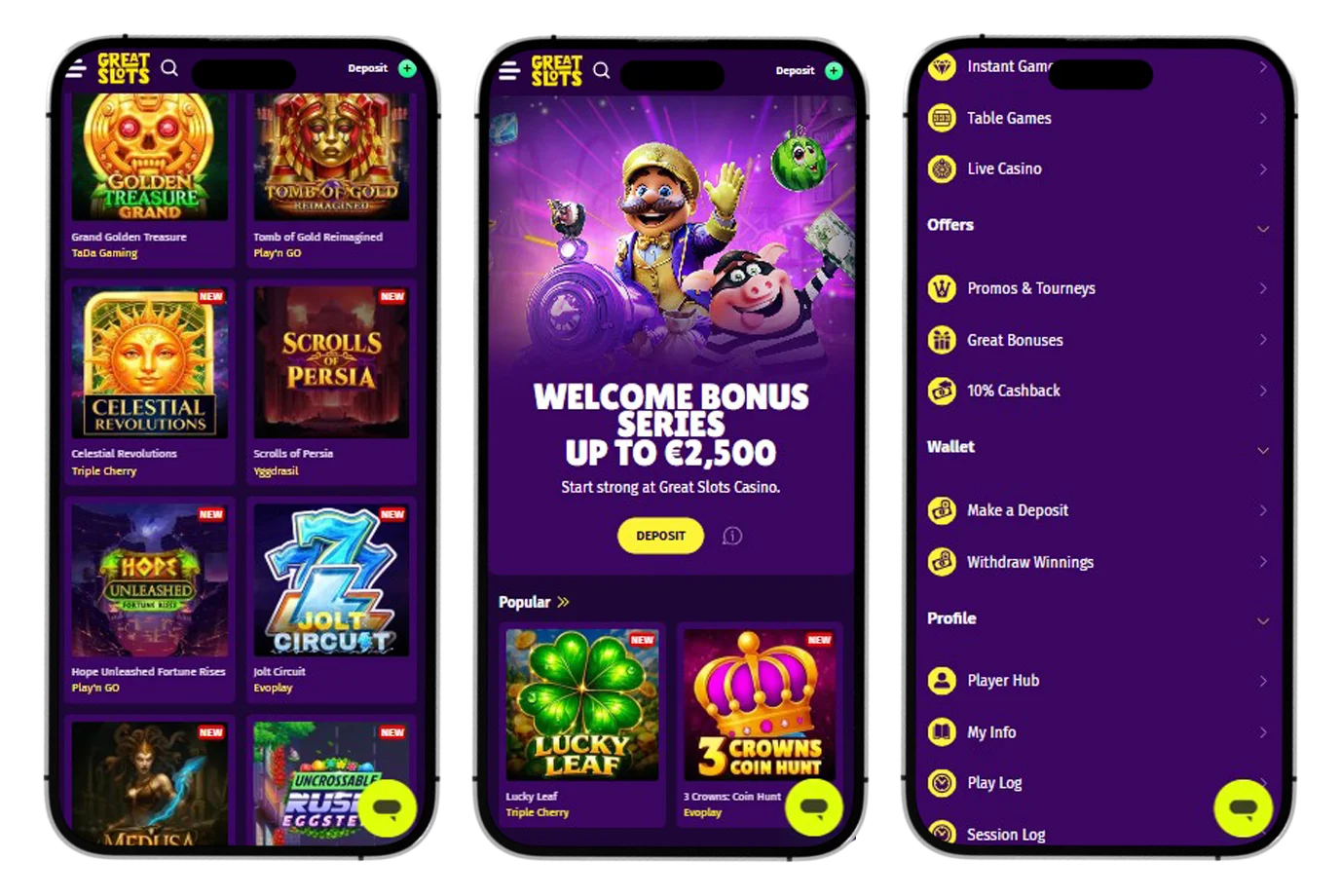Great Slots Casino Mobile Version