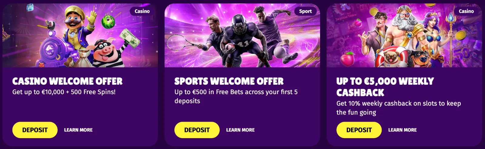Bonus offer at greatslots for players from the UK — 10%, €5,000
